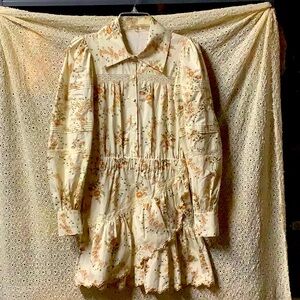 Love Shack Fancy Cream Floral Dress